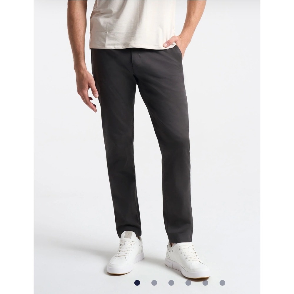 BirdDogs Stretch Khaki Slim Fit Lined Golf Dark Gray 34x28 Travel Tech Pant